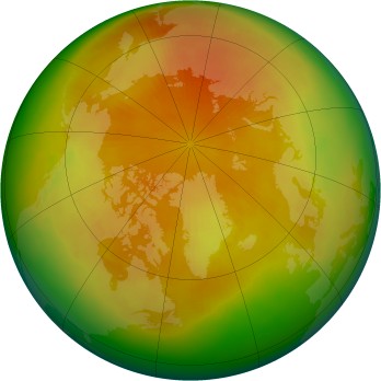 Arctic ozone map for 2001-04